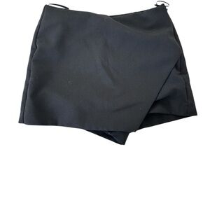 Zara Elegant Black Asymmetrical Skort Sz S